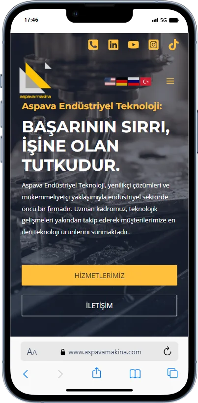 Aspava Endüstriyel Teknoloji Web Tasarım Projesi - ACA Dijital Danışmanlık