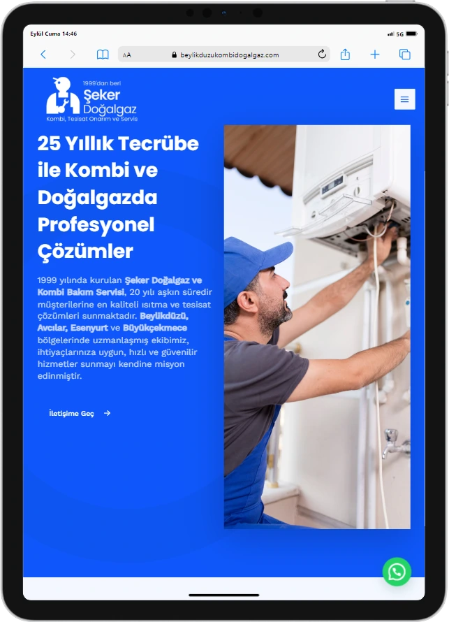 Doğalgaz Servisi Kurumsal Web Tasarım