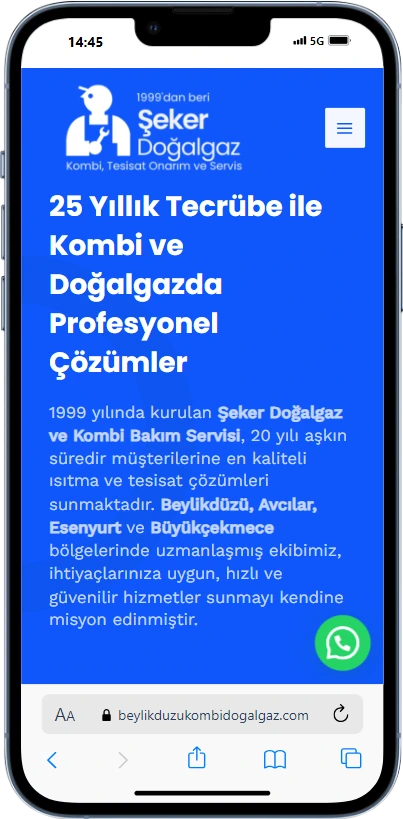 Doğalgaz Servisi Kurumsal Web Tasarım